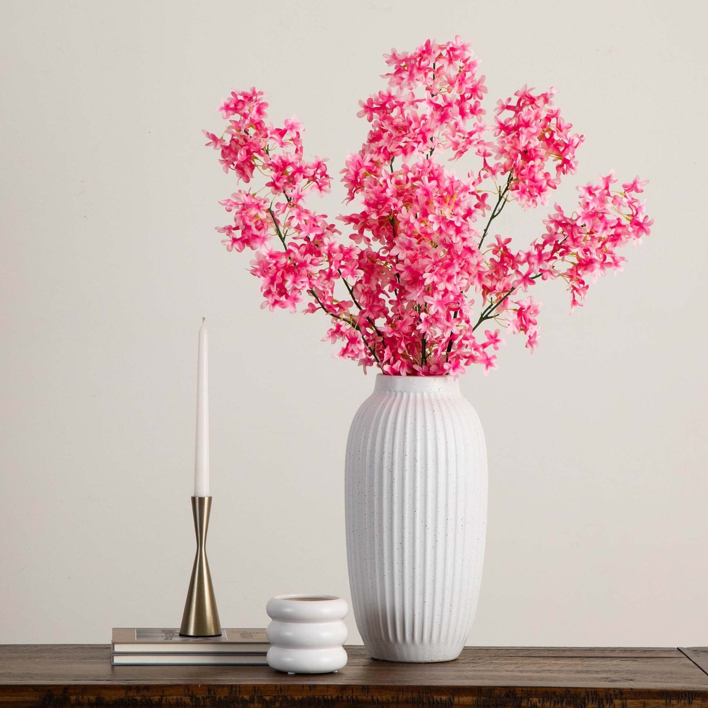 Flor de cerezo artificial de 47" - Juego de 3