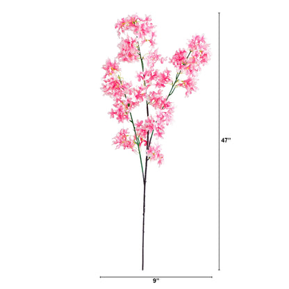 Flor de cerezo artificial de 47" - Juego de 3