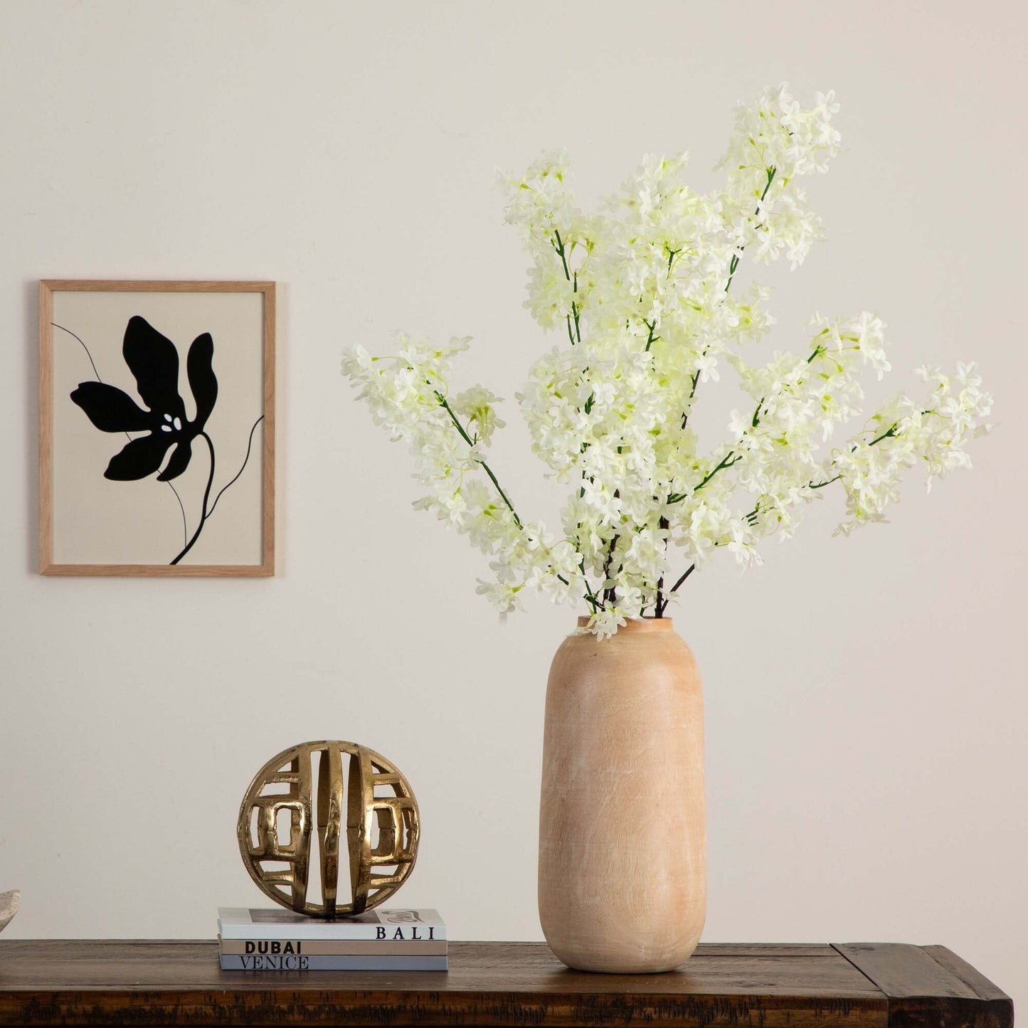 Flor de cerezo artificial de 47" - Juego de 3