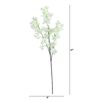 Flor de cerezo artificial de 47" - Juego de 3