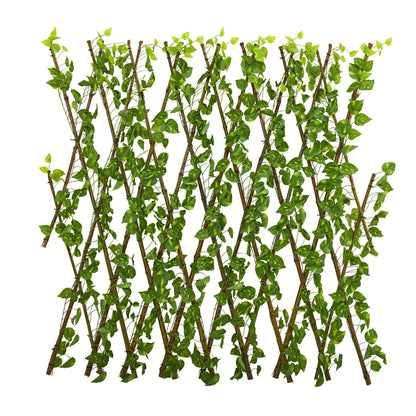 Nearly Natural 47-inch pothos expandable fence trellis, UV resistant & waterproof on Tampa Home & Garden Store