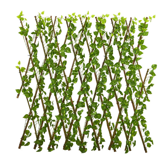 Nearly Natural 47-inch pothos expandable fence trellis, UV resistant & waterproof on Tampa Home & Garden Store