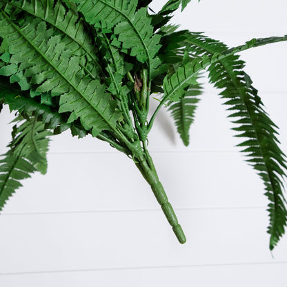 48” Boston Fern set of 2 bush, artificial non-flowering plants with lush green fronds on Tampa Home & Garden Store