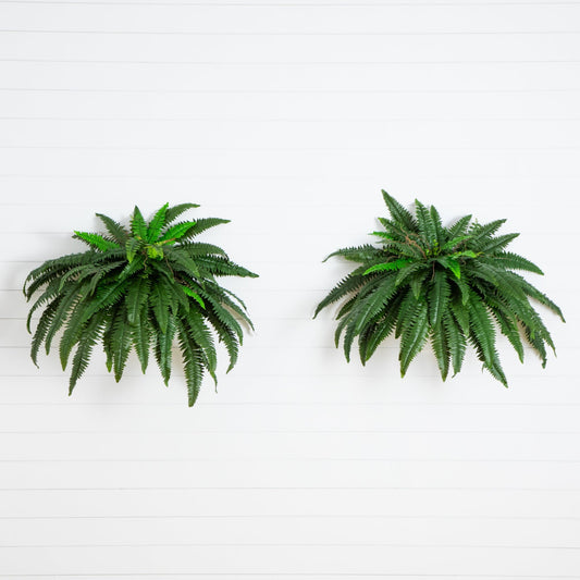 48-inch Boston Fern set of 2 by Nearly Natural, artificial bush plants with lush green fronds on Tampa Home & Garden Store