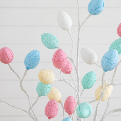 4' pre-lit Easter twig tree with 48 pastel egg LED ornaments Nearly Natural on Tampa Home & Garden Store