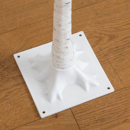 Tree with white birch twig trunk on a square white base on Tampa Home & Garden Store