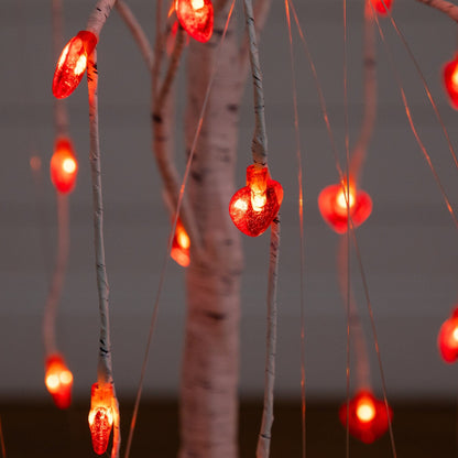 4' Pre-Lit Artificial Valentine's Willow Tree with 48 red heart LED lights Nearly Natural on Tampa Home & Garden Store