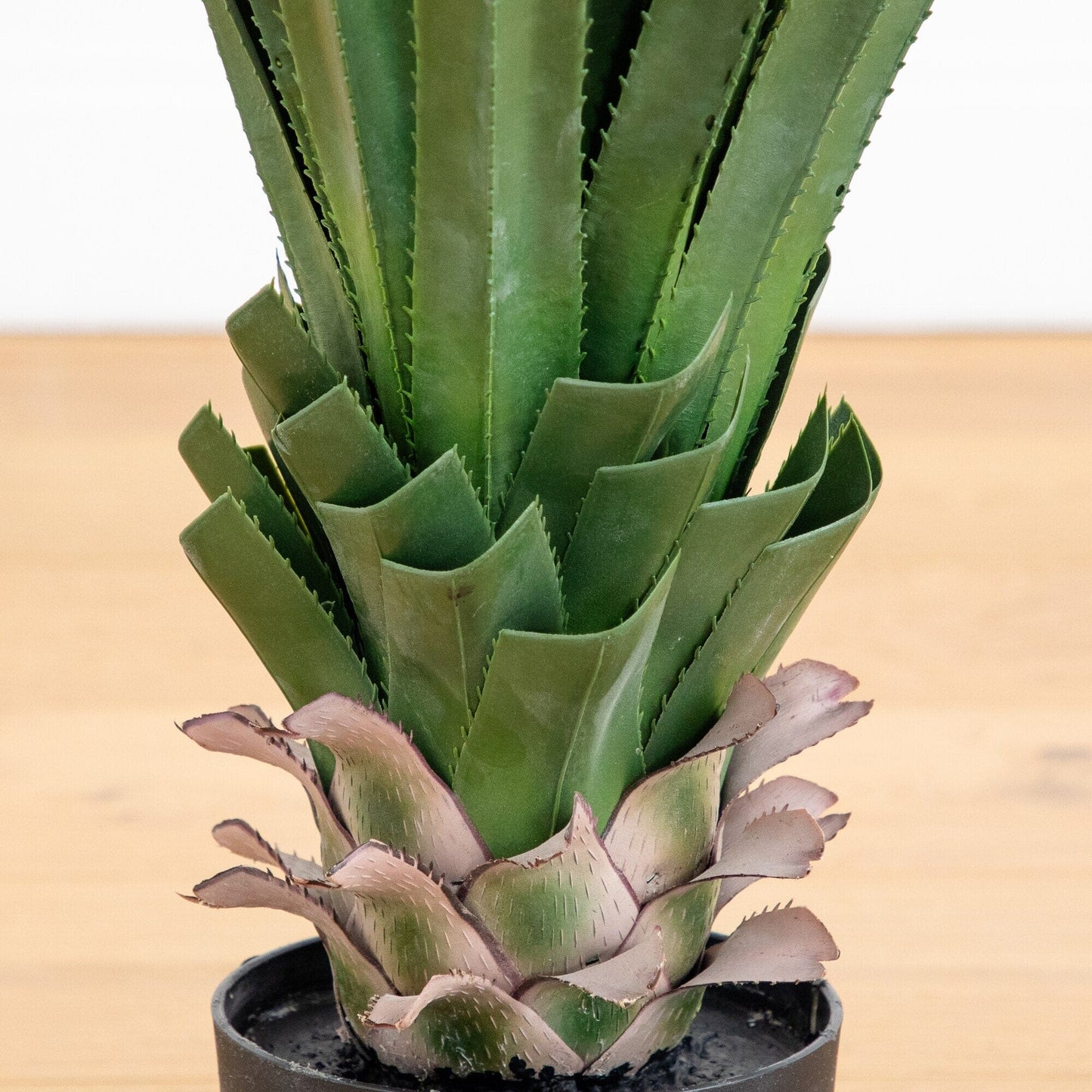4' UV resistant artificial spiked agave plant in white tower planter by Nearly Natural on Tampa Home & Garden Store