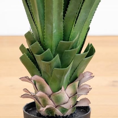 4' UV resistant artificial spiked agave plant in white tower planter by Nearly Natural on Tampa Home & Garden Store