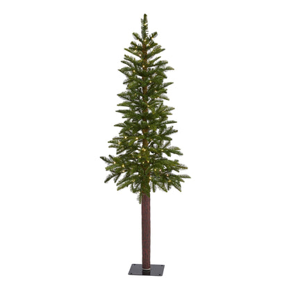 5 ft Alaskan Alpine artificial Christmas tree with 100 LED lights and 92 bendable branches on Tampa Home & Garden Store