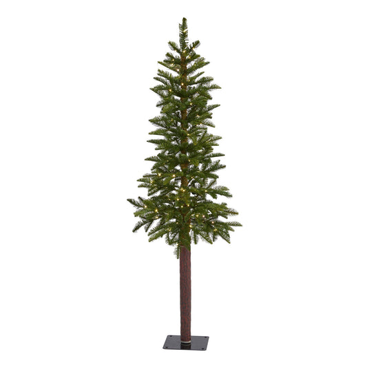 5 ft Alaskan Alpine artificial Christmas tree with 100 LED lights and 92 bendable branches on Tampa Home & Garden Store