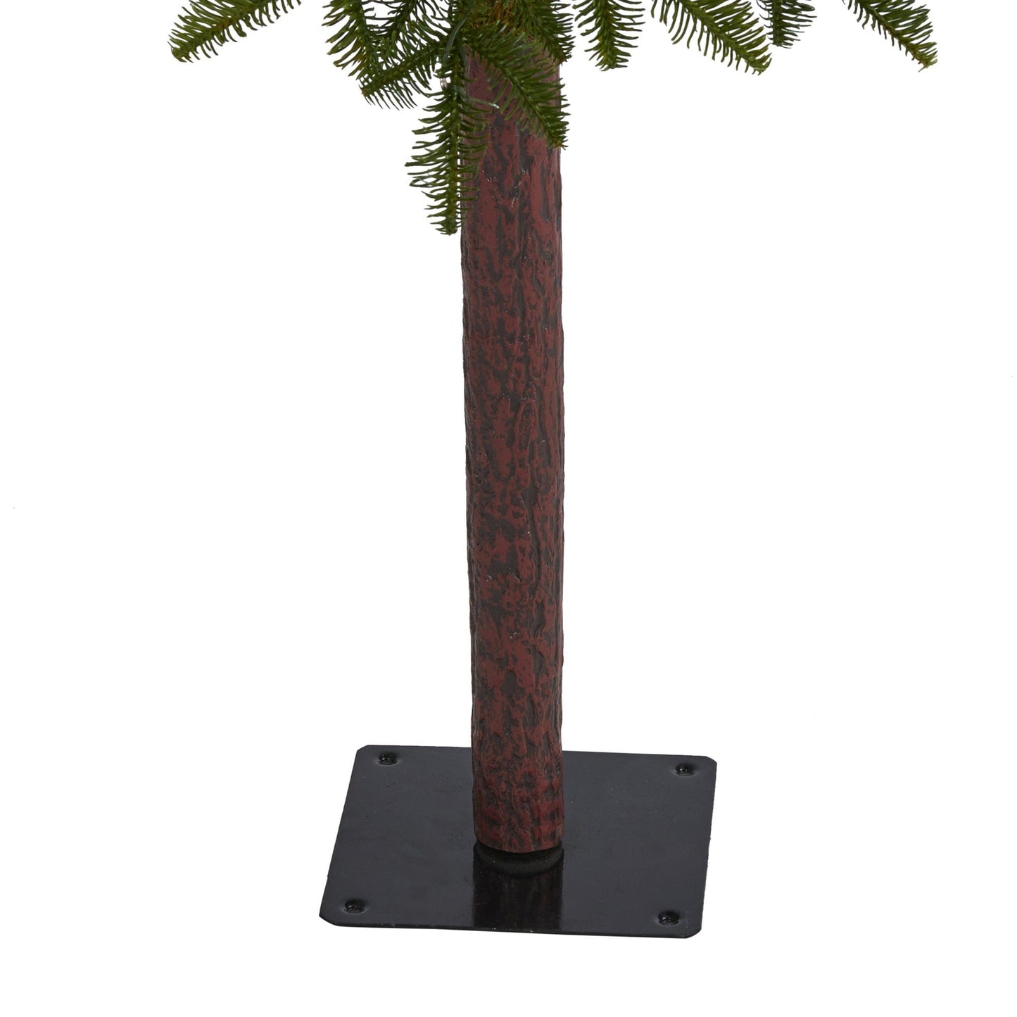 5-foot Alaskan Alpine artificial Christmas Tree by Nearly Natural with bark trunk and black base on Tampa Home & Garden Store