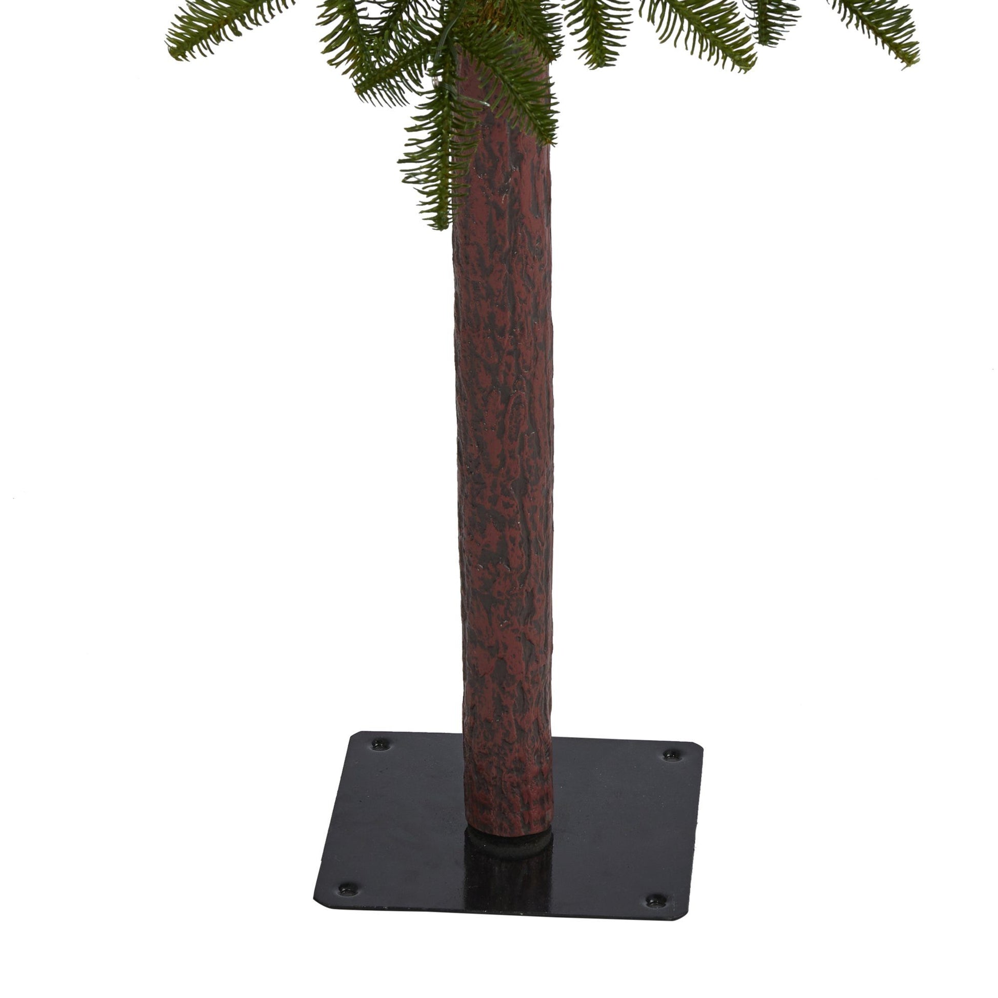 5-foot Alaskan Alpine artificial Christmas Tree by Nearly Natural with bark trunk and black base on Tampa Home & Garden Store