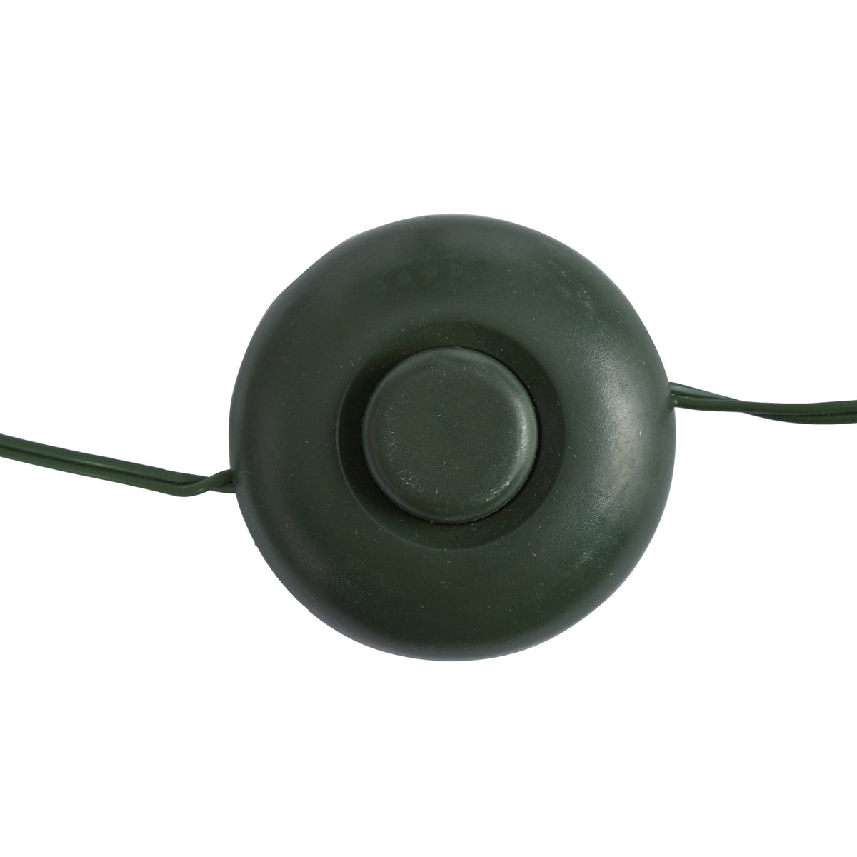 Dark green plastic Christmas tree stand base with circular layers and power cord on Tampa Home & Garden Store