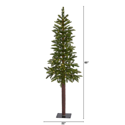 5’ Alaskan Alpine Christmas tree by Nearly Natural with 100 LED lights and 92 bendable branches on Tampa Home & Garden Store