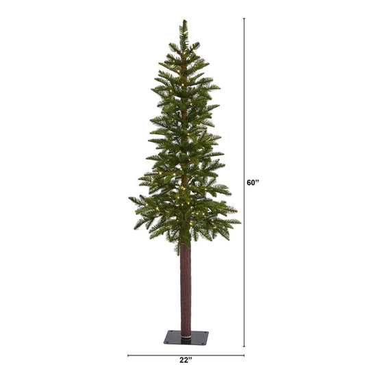 5’ Alaskan Alpine Christmas tree by Nearly Natural with 100 LED lights and 92 bendable branches on Tampa Home & Garden Store