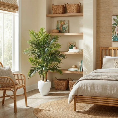 5-ft Areca Palm artificial tree in white planter Real Touch by Nearly Natural on Tampa Home & Garden Store