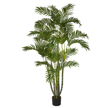 5' Areca Silk Tree, artificial palm by Nearly Natural in a black pot on Tampa Home & Garden Store