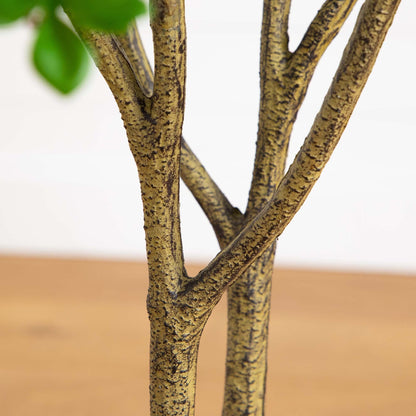 Artificial Enkianthus Tree In A White Planter