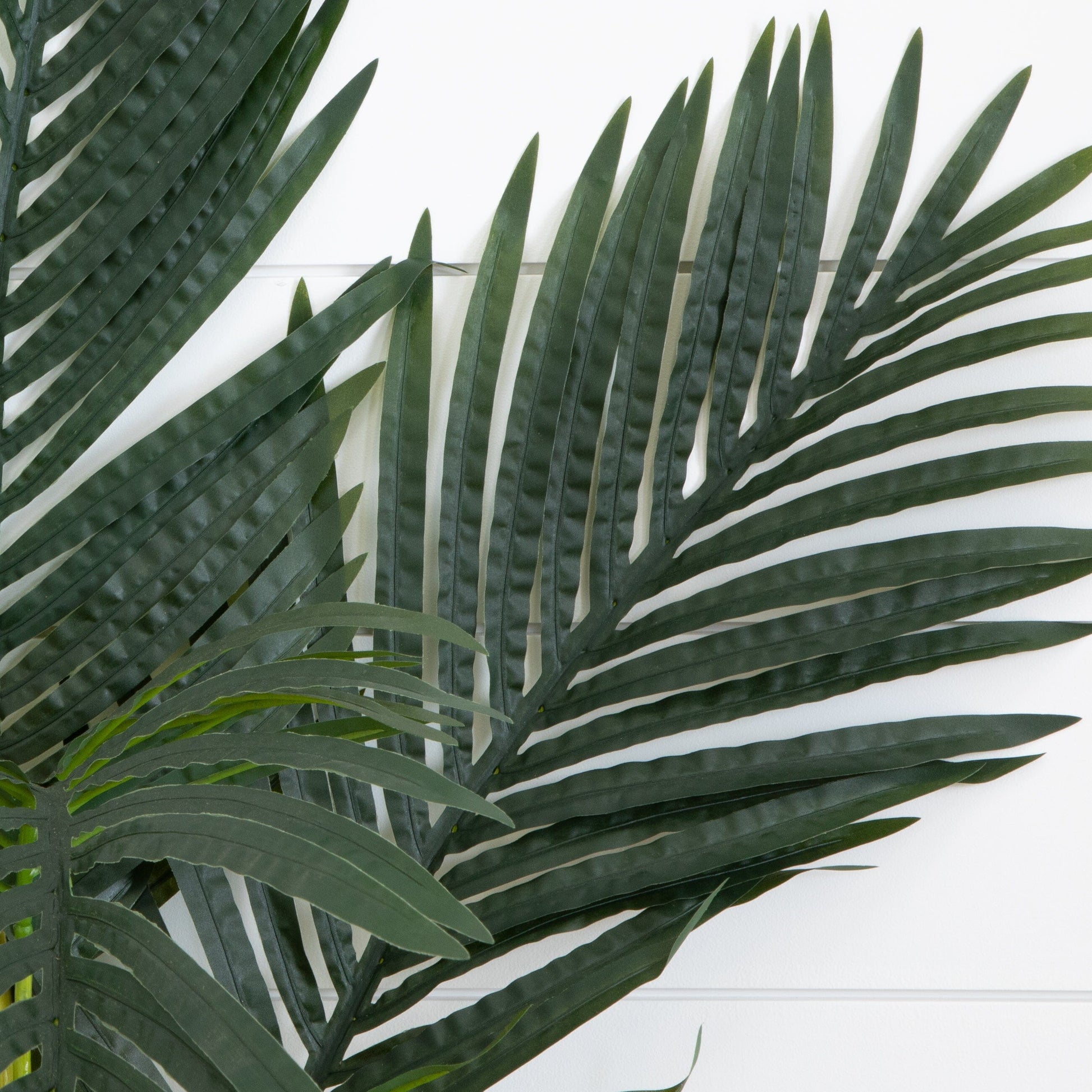 5’ artificial golden cane palm tree by Nearly Natural without pot with dark-green fronds on Tampa Home & Garden Store