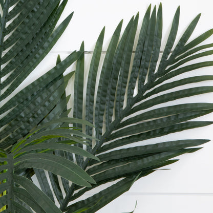 5’ artificial golden cane palm tree by Nearly Natural without pot with dark-green fronds on Tampa Home & Garden Store