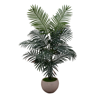 5 Foot Artificial Paradise Palm in Bowl Planter