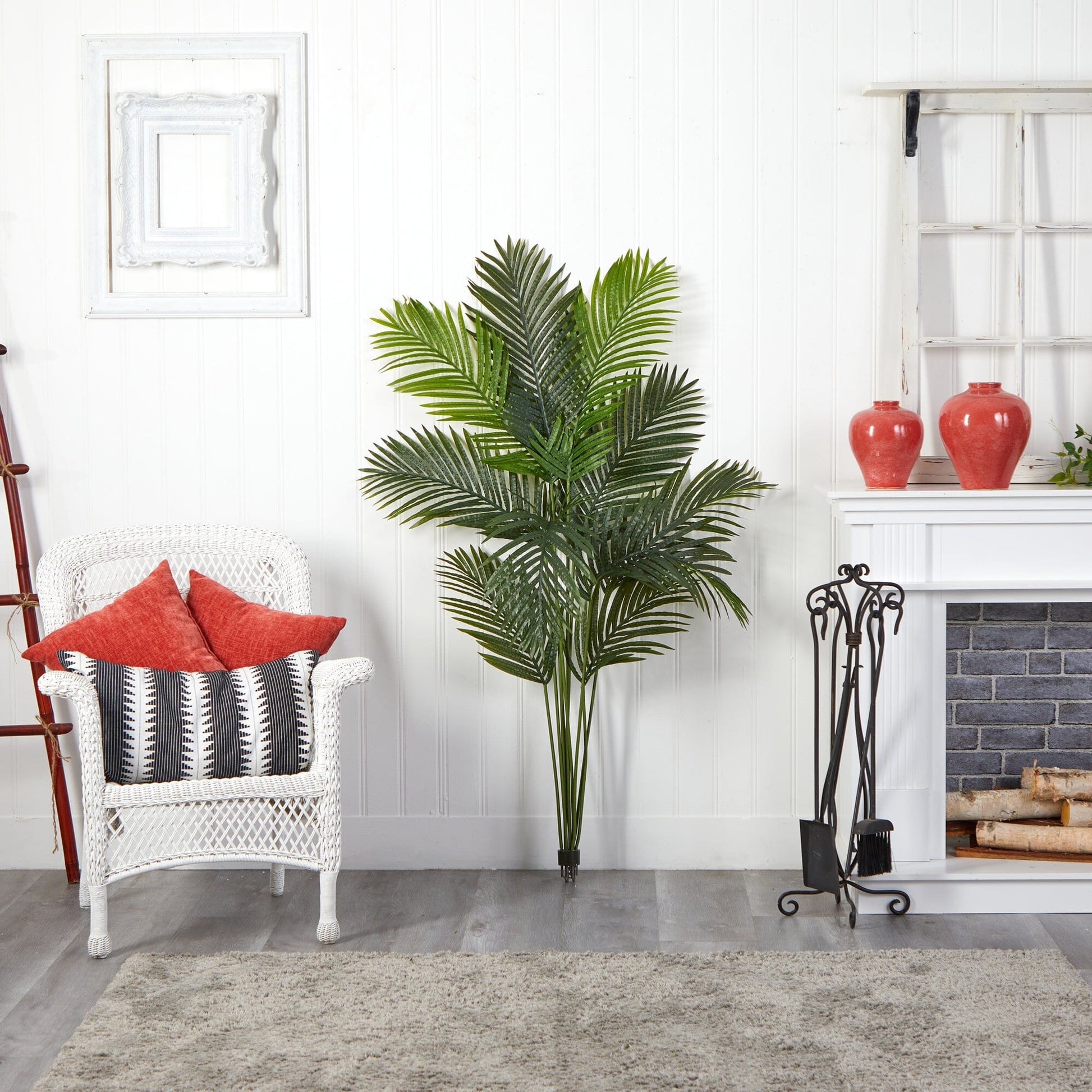 Nearly Natural 5’ Artificial Paradise Palm Tree (No pot) with glossy green fronds on Tampa Home & Garden Store