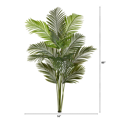 5 ft artificial Paradise Palm Tree no pot by Nearly Natural green foliage decor on Tampa Home & Garden Store