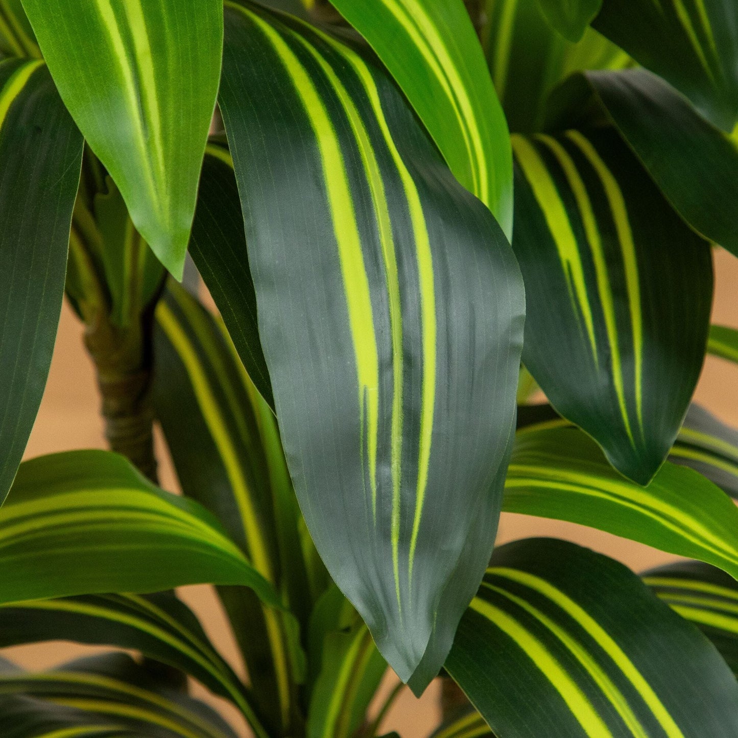 Nearly Natural 5' artificial Dracaena tree with variegated green leaves in a decorative planter on Tampa Home & Garden Store