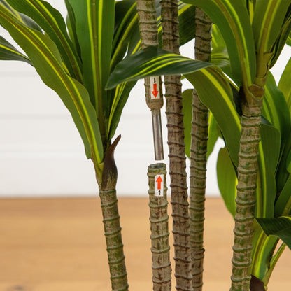 5 ft artificial Real Touch Dracaena tree in decorative planter with lush green leaves on Tampa Home & Garden Store