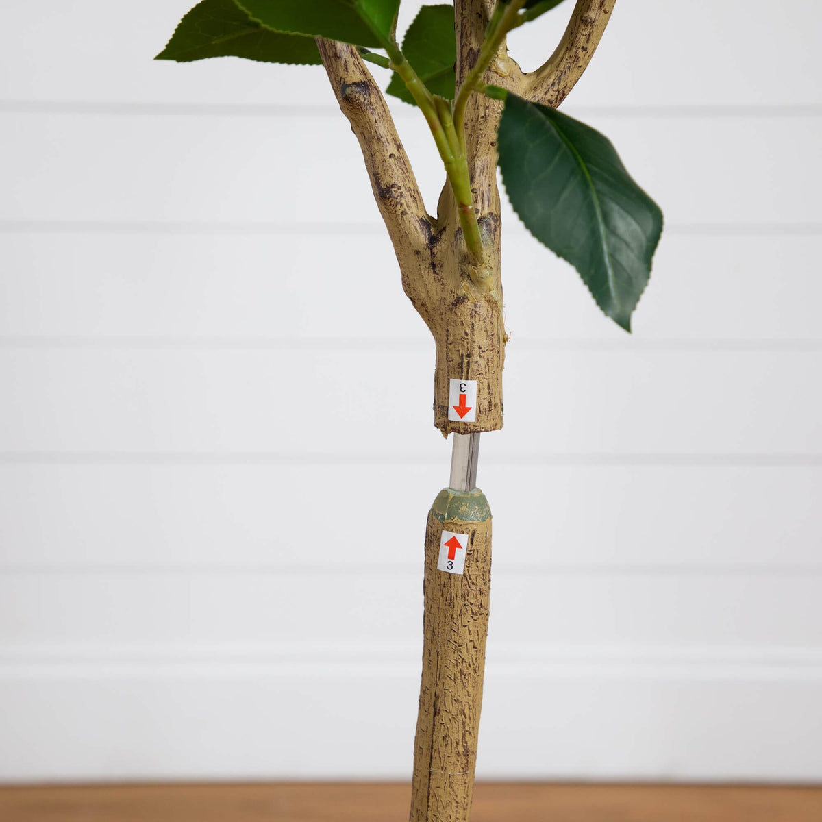 5’ Artificial Red Camellia Rose Tree with textured trunk and green leaves by Nearly Natural on Tampa Home & Garden Store