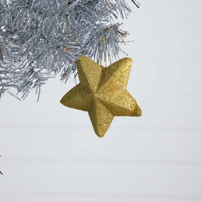 the 5ft Silver Tinsel Santa Hat Christmas Tree