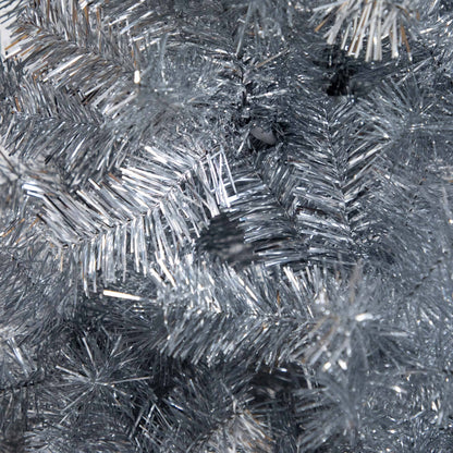 the 5ft Silver Tinsel Santa Hat Christmas Tree