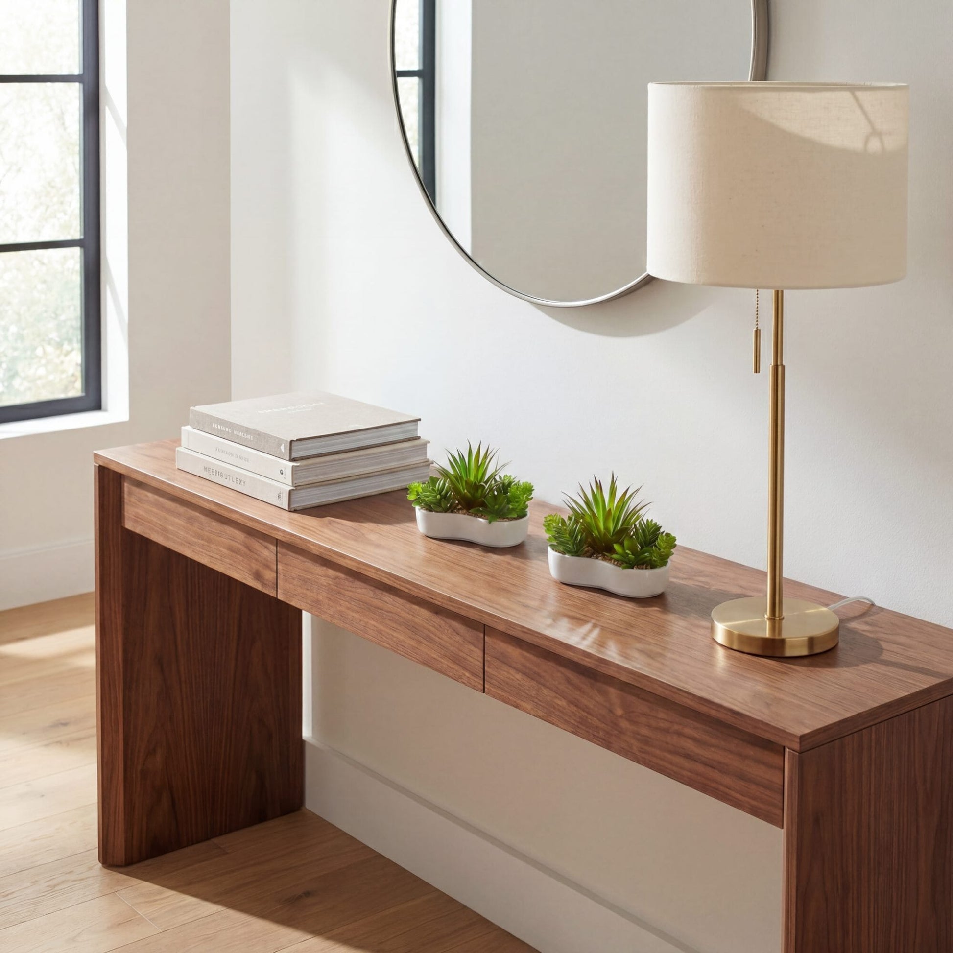 Two 5-inch artificial succulent gardens in white ceramic planters by Nearly Natural on Tampa Home & Garden Store