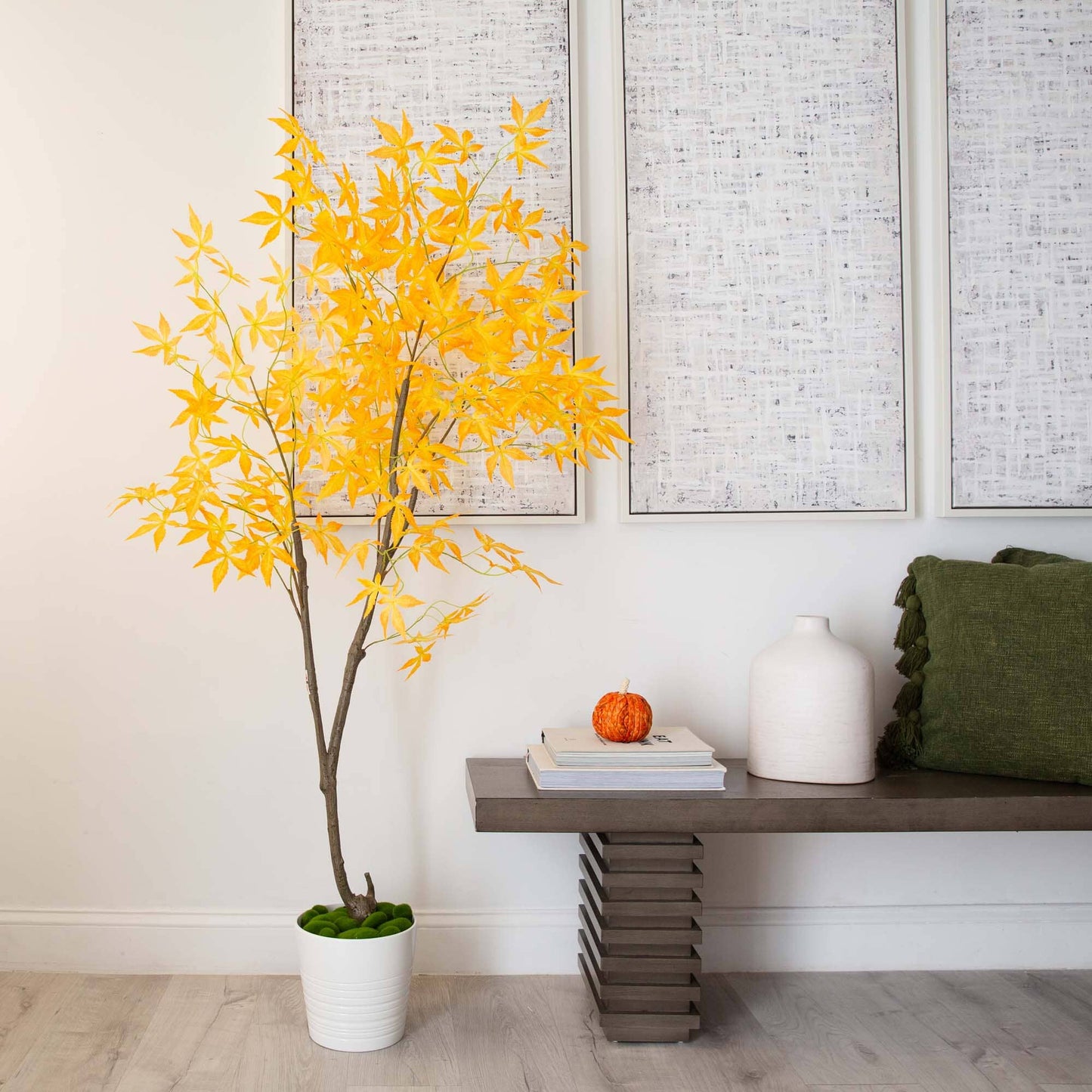5 Foot Artificial Maple Tree and Fall Decor