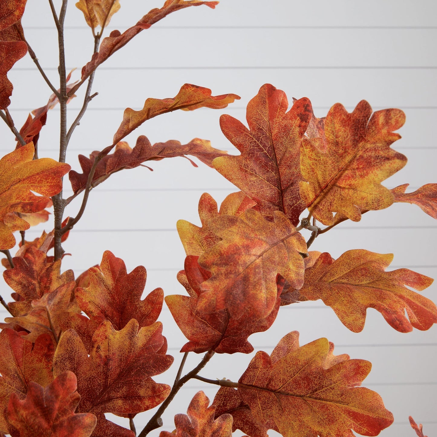 5’ Autumn Oak artificial tree with orange-red autumn leaves Nearly Natural on Tampa Home & Garden Store