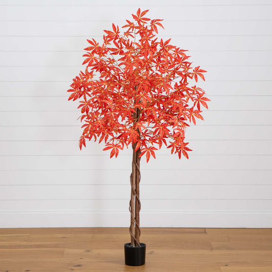 5’ Autumn Vibrant Maple Artificial Fall Tree - Tampa Home & Garden Store