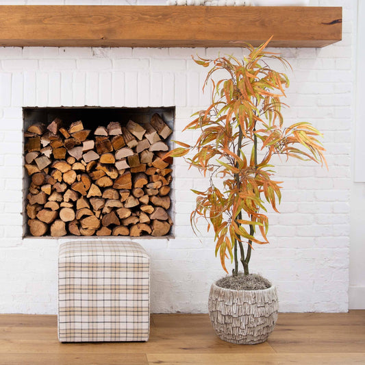 5’ Autumn Wispy Eucalyptus Artificial Fall Tree - Tampa Home & Garden Store