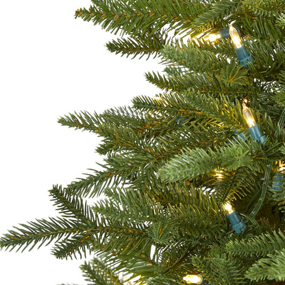 5' Cambridge Fir Christmas tree by Nearly Natural with warm white LED lights and bendable branches on Tampa Home & Garden Store