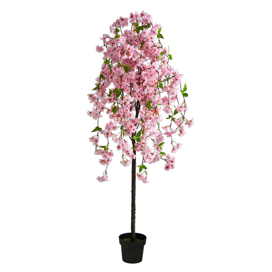 5' Artificial Pink Cherry Blossom Tree - Tampa Home & Garden Store