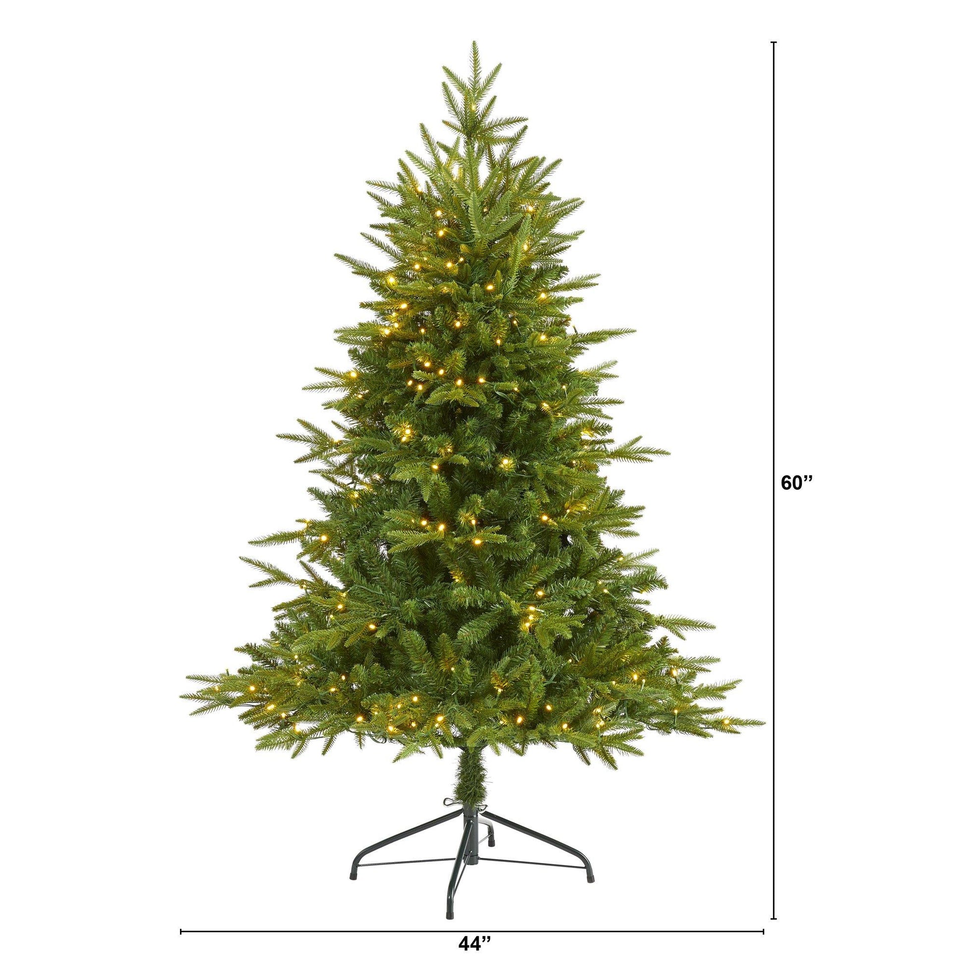 Christmas tree Nearly Natural 5' Colorado Mountain Fir artificial tree with 250 clear LED lights on Tampa Home & Garden Store