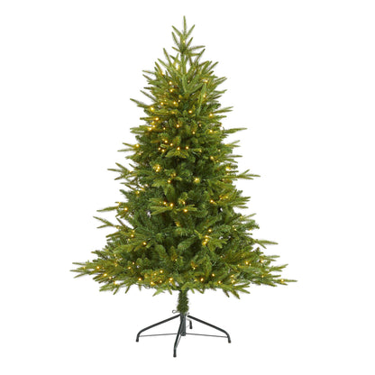 Natural Look Christmas Tree and Clear LED Lights