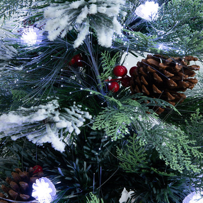 Flocked Pre Lit Christmas Tree and Led Lights