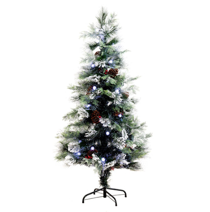 Flocked Pre Lit Christmas Tree and Led Lights