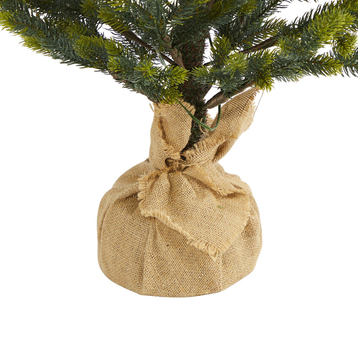 5’ Fraser Fir artificial Christmas tree by Nearly Natural with 200 clear LED lights, burlap base on Tampa Home & Garden Store