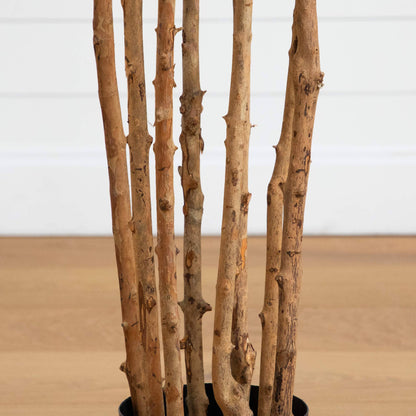 5 ft Artificial Deluxe Bougainvillea Tree trunks in a black pot with brown bark, multiple stems on Tampa Home & Garden Store
