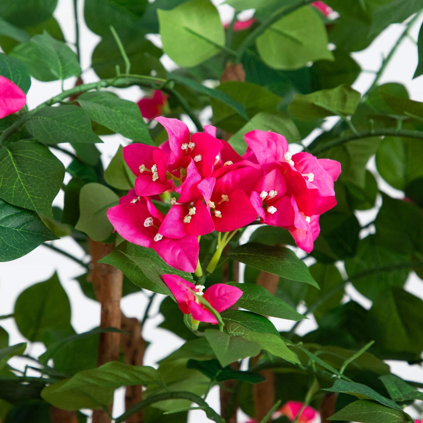 5' Artificial Deluxe Bougainvillea Tree by Nearly Natural with pink blooms and green leaves on Tampa Home & Garden Store