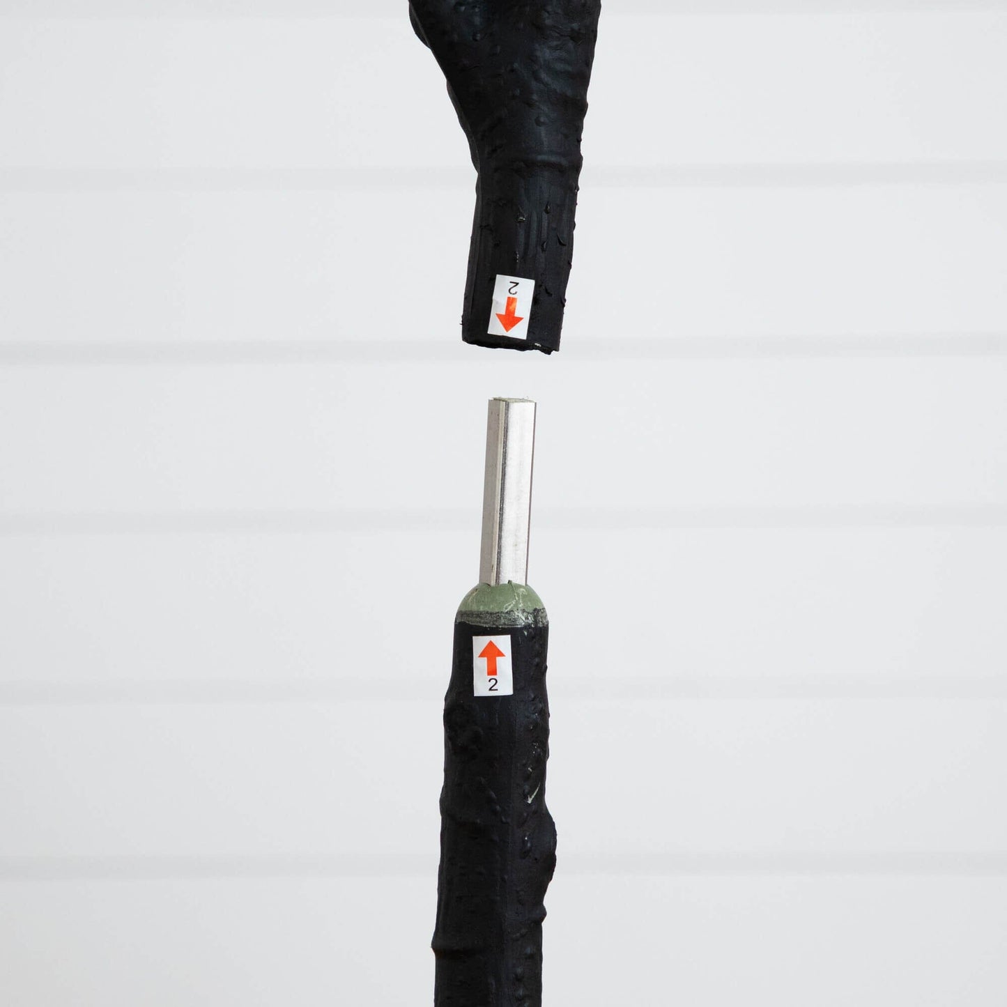 5' Artificial Halloween Black Fiddle Leaf Tree trunk close-up, black wrapped stem, Nearly Natural on Tampa Home & Garden Store