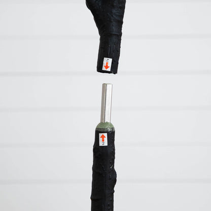 5' Artificial Halloween Black Fiddle Leaf Tree trunk close-up, black wrapped stem, Nearly Natural on Tampa Home & Garden Store
