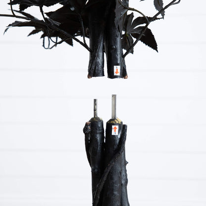5' Artificial Halloween Black Maple Tree with Natural Trunk by Nearly Natural on Tampa Home & Garden Store